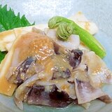 食卓だけでも春気分♪　「ウドとり貝酢味噌和え」